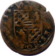 Belgium Liard (Ferdinand of Bavaria) KM# 40 COMES LOSSENSIS coin reverse Belgium Liard (Ferdinand of Bavaria) KM# 40 COMES LOSSENSIS coin reverse