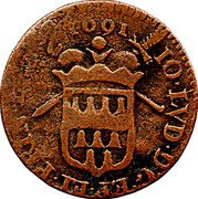 Belgium Liard (Jean Louis d’Elderen 1st type) KM# 97 IO LVD D G EP ET PRIN LEO 1691 coin obverse Belgium Liard (Jean Louis d’Elderen 1st type) KM# 97 IO LVD D G EP ET PRIN LEO 1691 coin obverse