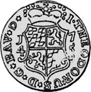 Belgium Liard (John Theodore of Bavaria) KM# 150 I THEODOR US D G BAV D 1 7 4 5 coin obverse Belgium Liard (John Theodore of Bavaria) KM# 150 I THEODOR US D G BAV D 1 7 4 5 coin obverse