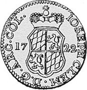 Belgium Liard (Joseph Clemens of Bavaria) KM# 125 IOSEPH CLEM D G ARC COL 17 22 coin obverse Belgium Liard (Joseph Clemens of Bavaria) KM# 125 IOSEPH CLEM D G ARC COL 17 22 coin obverse