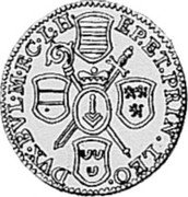 Belgium Liard (Joseph Clemens of Bavaria) KM# 125 EP ET PRI LEO DVX BVL M F C L H coin reverse Belgium Liard (Joseph Clemens of Bavaria) KM# 125 EP ET PRI LEO DVX BVL M F C L H coin reverse