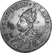 Belgium Patagon KM# 130 Liege/ Sede Vacante S LAMBERTUS PATRONUS LEODIENSIS coin obverse Belgium Patagon KM# 130 Liege/ Sede Vacante S LAMBERTUS PATRONUS LEODIENSIS coin obverse