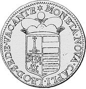 Belgium Patagon KM# 98 Liege/ Sede Vacante MONETA NOVA CAPLI LEOD SEDE VACANTE coin reverse Belgium Patagon KM# 98 Liege/ Sede Vacante MONETA NOVA CAPLI LEOD SEDE VACANTE coin reverse