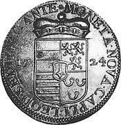 Belgium Patagon KM# 130 Liege/ Sede Vacante MONETA NOVA CAPLI LEOD SEDE VACANTE 17 24 coin reverse Belgium Patagon KM# 130 Liege/ Sede Vacante MONETA NOVA CAPLI LEOD SEDE VACANTE 17 24 coin reverse