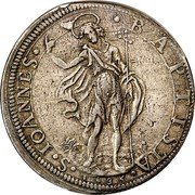 Italy Piastra (Ferdinando II 6th series) BAPTISTA S IONNES 1635 coin reverse Italy Piastra (Ferdinando II 6th series) BAPTISTA S IONNES 1635 coin reverse