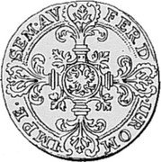 Belgium Real (Ferdinand of Bavaria) KM# A56 FERD II ROM IMPE SEM AV coin reverse Belgium Real (Ferdinand of Bavaria) KM# A56 FERD II ROM IMPE SEM AV coin reverse