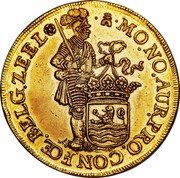 Netherlands Rijksdaalder (Pattern. Weight of 10 Ducats) MO NO AUR PRO CONFŒ BELG ZEEL coin obverse Netherlands Rijksdaalder (Pattern. Weight of 10 Ducats) MO NO AUR PRO CONFŒ BELG ZEEL coin obverse
