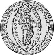 Italy Zecchino (Leonardo Donato) KM# Pn2 REGIS ISTE DVCAT SIT T XPE DAT Q TV coin reverse Italy Zecchino (Leonardo Donato) KM# Pn2 REGIS ISTE DVCAT SIT T XPE DAT Q TV coin reverse