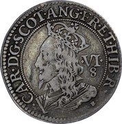 UK 1/2 Merk (Charles I 2nd Coinage. Pattern) CAR D G SCOT ANG FR ET HIB R VI 8 coin obverse UK 1/2 Merk (Charles I 2nd Coinage. Pattern) CAR D G SCOT ANG FR ET HIB R VI 8 coin obverse
