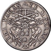 Italy 1 Piastra (Sede Vacante) SEDE VACANTE MDCLXVII coin obverse Italy 1 Piastra (Sede Vacante) SEDE VACANTE MDCLXVII coin obverse