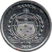 Samoa 1 Sene (Pacific Reef Heron) SAMOA FA'AVAE I LE ATUA SAMOA 2020 coin obverse