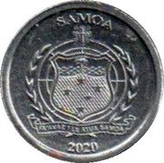 Samoa 1 Sene (Purple Swamp Hen) SAMOA FA'AVAE I LE ATUA SAMOA 2020 coin obverse