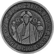 Samoa 1 Tala (Alpha & Omega - Antique) I HAVE FOUGHT A GOOD FIGHT I HAVE KEPT THE FAITH coin reverse Samoa 1 Tala (Alpha & Omega - Antique) I HAVE FOUGHT A GOOD FIGHT I HAVE KEPT THE FAITH coin reverse