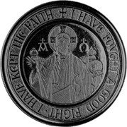 Samoa 1 Tala (Alpha & Omega - Rhodium plated) I HAVE FOUGHT A GOOD FIGHT I HAVE KEPT THE FAITH coin reverse Samoa 1 Tala (Alpha & Omega - Rhodium plated) I HAVE FOUGHT A GOOD FIGHT I HAVE KEPT THE FAITH coin reverse