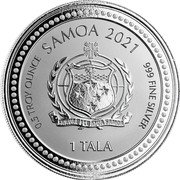 Samoa 1 Tala Alpha & Omega 2021 SAMOA 2021 0.5 TROY OUNCE 999 FINE SILVER 1 TALA coin obverse Samoa 1 Tala Alpha & Omega 2021 SAMOA 2021 0.5 TROY OUNCE 999 FINE SILVER 1 TALA coin obverse