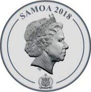 Samoa 1 Tala (Hibiscus) SAMOA 2018 coin obverse Samoa 1 Tala (Hibiscus) SAMOA 2018 coin obverse