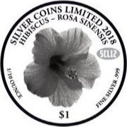 Samoa 1 Tala (Hibiscus) SILVER COINS LIMITED 2018 HIBISCUS - ROSE SINENSUS 1/10 OUNCE FINE SILVER .999 $1 5CL12 coin reverse Samoa 1 Tala (Hibiscus) SILVER COINS LIMITED 2018 HIBISCUS - ROSE SINENSUS 1/10 OUNCE FINE SILVER .999 $1 5CL12 coin reverse