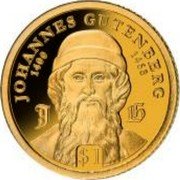 Samoa 1 Tala (Johannes Gutenberg) JOHANNES GUTEMBERG 1400 1468 $1 coin reverse Samoa 1 Tala (Johannes Gutenberg) JOHANNES GUTEMBERG 1400 1468 $1 coin reverse