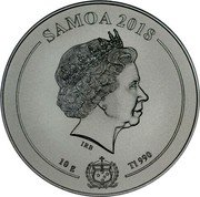 Samoa 1 Tala (Motorsports) SAMOA 2018 IRB 10 G TI 990 coin obverse