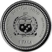 Samoa 1 Tala (Serpent of Milan) 0.5 TROY OUNCE SAMOA 2020 999 FINE SILVER FA'AVAE I LE ATUA SAMOA 1 TALA coin obverse