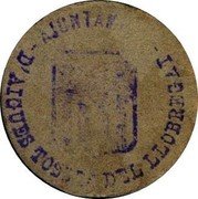 Spain 10 Centimos (Aiguestoses del Llobregat) AJUNTAMENT D'AIGUES TOSSES DEL LLOBREGAT coin reverse Spain 10 Centimos (Aiguestoses del Llobregat) AJUNTAMENT D'AIGUES TOSSES DEL LLOBREGAT coin reverse