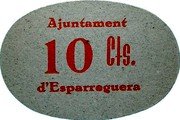 Spain 10 Centimos (Esparreguera) AJUNTAMENT D'ESPARREGUERA 10 CTS. coin obverse Spain 10 Centimos (Esparreguera) AJUNTAMENT D'ESPARREGUERA 10 CTS. coin obverse