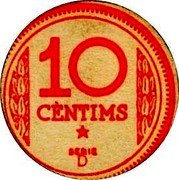 Spain 10 Centimos (Manresa) 10 CÈNTIMS coin reverse Spain 10 Centimos (Manresa) 10 CÈNTIMS coin reverse