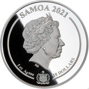 Samoa 10 Dollars (Harry Potter - Expecto Patronum) IRB SAMOA 2021 5 OZ AG 999 10 DOLLARS coin obverse Samoa 10 Dollars (Harry Potter - Expecto Patronum) IRB SAMOA 2021 5 OZ AG 999 10 DOLLARS coin obverse