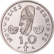 Vanuatu 10 Francs New Hebrides. Essai 1967  KM# E2 NOUVELLES HÉBRIDES 10 F coin reverse Vanuatu 10 Francs New Hebrides. Essai 1967  KM# E2 NOUVELLES HÉBRIDES 10 F coin reverse