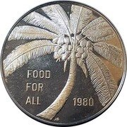 Samoa 10 Tala Food For All 1980 Proof KM# 39 FOOD FOR ALL 1980 coin reverse Samoa 10 Tala Food For All 1980 Proof KM# 39 FOOD FOR ALL 1980 coin reverse