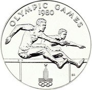 Samoa 10 Tala Tanumafili II Summer Olympics 1980 1980 KM# 36 OLYMPIC GAMES 1980 ER coin reverse Samoa 10 Tala Tanumafili II Summer Olympics 1980 1980 KM# 36 OLYMPIC GAMES 1980 ER coin reverse