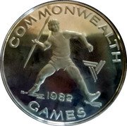 Samoa 10 Tala Tanumafili II Commonwealth Games 1982 Proof KM# 51 COMMONWEALTH GAMES 1982 coin reverse Samoa 10 Tala Tanumafili II Commonwealth Games 1982 Proof KM# 51 COMMONWEALTH GAMES 1982 coin reverse