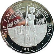 Samoa 10 Tala Tanumafili II Save the Children Fund 1990 Proof KM# 79 THE SAVE THE CHILDREN FUND 1990 coin reverse Samoa 10 Tala Tanumafili II Save the Children Fund 1990 Proof KM# 79 THE SAVE THE CHILDREN FUND 1990 coin reverse
