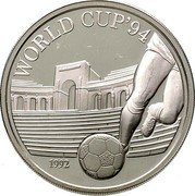 Samoa 10 Tala Tanumafili II World Cup 1992 Proof KM# 89 WORLD CUP '94 1992 coin reverse Samoa 10 Tala Tanumafili II World Cup 1992 Proof KM# 89 WORLD CUP '94 1992 coin reverse