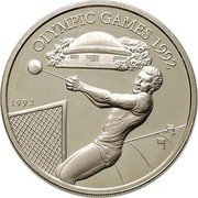 Samoa 10 Tala Hammer Thrower 1992 Proof KM# 86 OLYMPIC GAMES 1992 1992 coin reverse Samoa 10 Tala Hammer Thrower 1992 Proof KM# 86 OLYMPIC GAMES 1992 1992 coin reverse