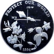 Samoa 10 Tala Protect Our World 1994 Proof KM# 103 SAMOA I SISIFO FA AVAE I LE ATUA SAMOA $ 10 coin reverse Samoa 10 Tala Protect Our World 1994 Proof KM# 103 SAMOA I SISIFO FA AVAE I LE ATUA SAMOA $ 10 coin reverse