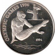Samoa 10 Tala Olympic Games - Diving 1994 Proof KM# 91 OLYMPIC GAMES 1996 1994 coin reverse Samoa 10 Tala Olympic Games - Diving 1994 Proof KM# 91 OLYMPIC GAMES 1996 1994 coin reverse