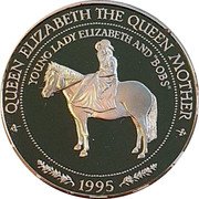 Samoa 10 Tala Young Lady Elizabeth and "Bobs" 1995 Proof KM# 124 QUEEN ELIZABETH THE QUEEN MOTHER YOUNG LADY ELIZABETH AND "BOBS" 1995 coin reverse Samoa 10 Tala Young Lady Elizabeth and "Bobs" 1995 Proof KM# 124 QUEEN ELIZABETH THE QUEEN MOTHER YOUNG LADY ELIZABETH AND "BOBS" 1995 coin reverse