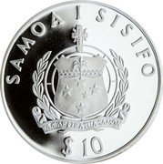 Samoa 10 Tala History of Seafaring. Jacob Le Maire 1996 Proof KM# 114 SAMOA I SISIFO $ 10 FA'AVAE I LE ATUA SAMOA coin obverse Samoa 10 Tala History of Seafaring. Jacob Le Maire 1996 Proof KM# 114 SAMOA I SISIFO $ 10 FA'AVAE I LE ATUA SAMOA coin obverse