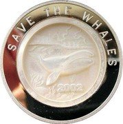 Samoa 10 Tala Save the Whales 2002 Proof KM# 137 SAVE THE WHALES 2002 coin reverse Samoa 10 Tala Save the Whales 2002 Proof KM# 137 SAVE THE WHALES 2002 coin reverse