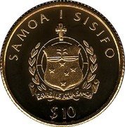 Samoa 10 Tala Fletcher Christian 2003 Proof KM# 146 SAMOA I SISIFO $10 coin obverse Samoa 10 Tala Fletcher Christian 2003 Proof KM# 146 SAMOA I SISIFO $10 coin obverse