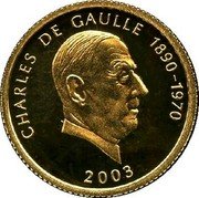 Samoa 10 Tala Charles de Gaulle 2003 Proof KM# 161 CHARLES DE GAULLE 1890-1970 2003 coin reverse Samoa 10 Tala Charles de Gaulle 2003 Proof KM# 161 CHARLES DE GAULLE 1890-1970 2003 coin reverse