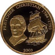 Samoa 10 Tala Fletcher Christian 2003 Proof KM# 146 2003 FLETCHER CHRISTIAN 1764-1793 coin reverse Samoa 10 Tala Fletcher Christian 2003 Proof KM# 146 2003 FLETCHER CHRISTIAN 1764-1793 coin reverse