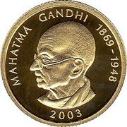 Samoa 10 Tala Mahatma Gandhi 2003 Proof KM# 140 MAHATMA GANDHI 1869 - 1948 2003 coin reverse Samoa 10 Tala Mahatma Gandhi 2003 Proof KM# 140 MAHATMA GANDHI 1869 - 1948 2003 coin reverse