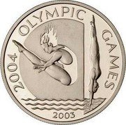 Samoa 10 Tala XXVIII Summer Olympics. Athens 2003 Proof KM# 139 2004 OLYMPIC GAMES 2003 coin reverse Samoa 10 Tala XXVIII Summer Olympics. Athens 2003 Proof KM# 139 2004 OLYMPIC GAMES 2003 coin reverse