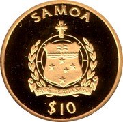 Samoa 10 Tala 2006 FIFA World Cup Germany 2005 Proof KM# 163 SAMOA $10 coin obverse Samoa 10 Tala 2006 FIFA World Cup Germany 2005 Proof KM# 163 SAMOA $10 coin obverse