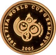 Samoa 10 Tala 2006 FIFA World Cup Germany 2005 Proof KM# 163 2006 FIFA WORLD CUP GERMANY © 2002 FIFA TM 2005 coin reverse Samoa 10 Tala 2006 FIFA World Cup Germany 2005 Proof KM# 163 2006 FIFA WORLD CUP GERMANY © 2002 FIFA TM 2005 coin reverse