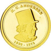 Samoa 10 Tala Hans Christian Andersen 2008 Proof KM# 184 H. C. ANDERSEN 1805 - 1875 coin reverse Samoa 10 Tala Hans Christian Andersen 2008 Proof KM# 184 H. C. ANDERSEN 1805 - 1875 coin reverse