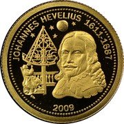 Samoa 10 Tala Johannes Hevelius 2009 Proof KM# 212 2009 JOHANNES HEVELIUS 1611-1687 coin reverse Samoa 10 Tala Johannes Hevelius 2009 Proof KM# 212 2009 JOHANNES HEVELIUS 1611-1687 coin reverse