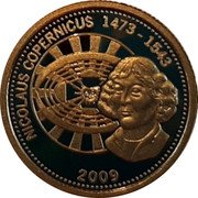 Samoa 10 Tala Nicolaus Copernicus 2009 Proof KM# 211 2009 NICOLAUS COPERNICUS 1473-1543 coin reverse Samoa 10 Tala Nicolaus Copernicus 2009 Proof KM# 211 2009 NICOLAUS COPERNICUS 1473-1543 coin reverse